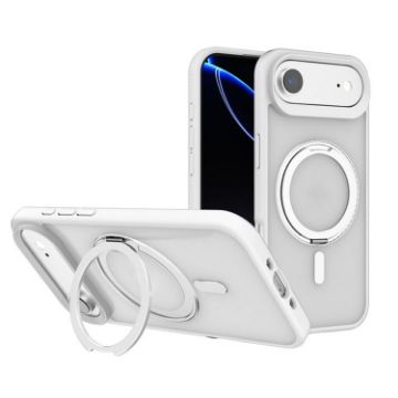 iPhone 17 Air Kalebol Rotating Holder MagSafe White Phone Case - 1