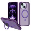 iPhone 14 Deep Purple MagSafe Rotating Holder Hybrid Case - 1
