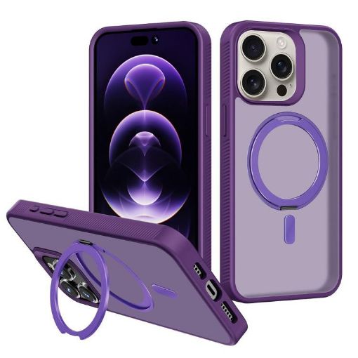 iPhone 14 Pro Deep Purple MagSafe Hybrid TPU Case by Kalebol - 1