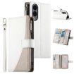 Samsung Galaxy S25 Edge 5G White Wallet Leather Case with Strap - 1