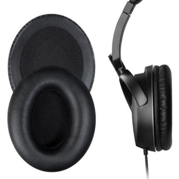 2pcs Black Protein Leather Earpads for EDIFIER H840/H841P/K830 - 1