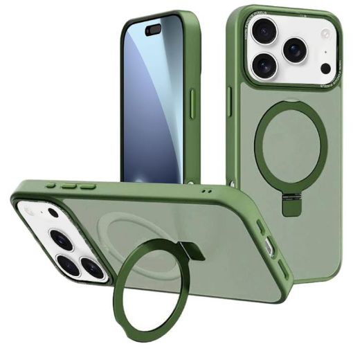 iPhone 17 Pro Dark Green Lens Frame MagSafe Phone Case - 1