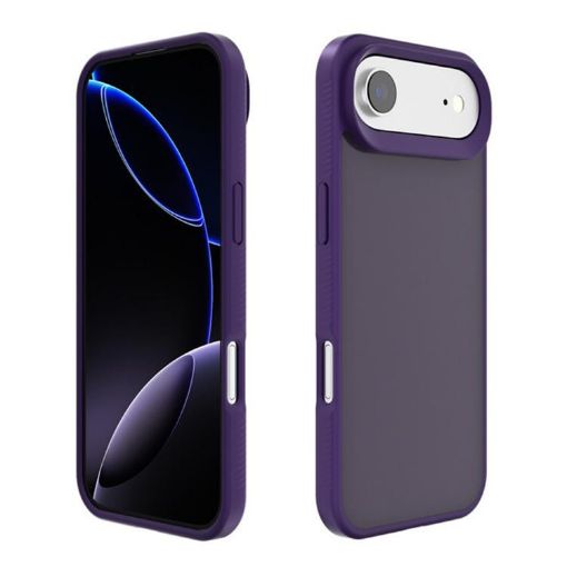 iPhone 17 Air Kalebol Dark Purple Frosted PC TPU Case - 1