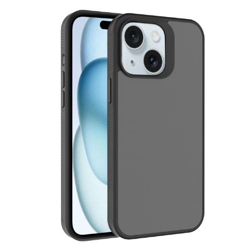 iPhone 15 Plus Kalebol Black Frosted Hybrid TPU Case - 1