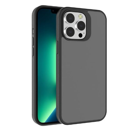 iPhone 13 Pro Kalebol Frosted Black PC Hybrid TPU Case - 1