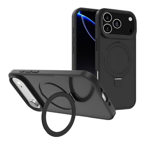 iPhone 17 Pro Max Kalebol Frosted MagSafe PC Case (Black) - 1