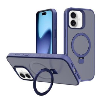 iPhone 17 Kalebol Royal Blue Frosted MagSafe Holder Case - 1