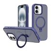 iPhone 16 Plus Kalebol MagSafe Holder Frosted Case (Royal Blue) - 1