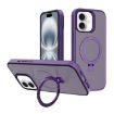 iPhone 16 Dark Purple Kalebol MagSafe Holder Frosted Case - 1