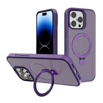 iPhone 14 Pro Max Kalebol MagSafe Frosted Case - Dark Purple - 1