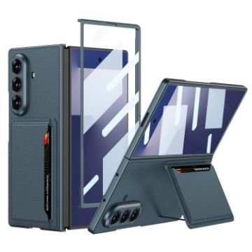 GKK Ultra-thin Leather Case for Galaxy Z Fold7 5G with Card Slots (Green) - 1
