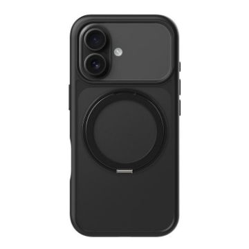 iPhone 17 Kalebol Frosted MagSafe Acrylic TPU Phone Case Black - 1