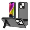 iPhone 14 Plus Black Kalebol Frosted Holder Hybrid TPU Case - 1