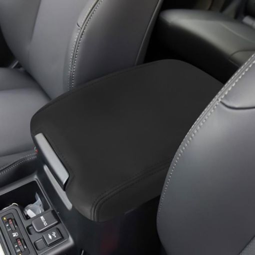 Toyota Prado 2010-2019 Armrest Box Leather Cover (Black) - 1