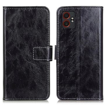 Samsung Galaxy XCover7 Pro Crazy Horse Leather Case (Black) - 1