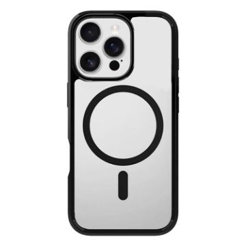 iPhone 16 Pro Max Kalebol Clear MagSafe Shockproof Case (Black) - 1