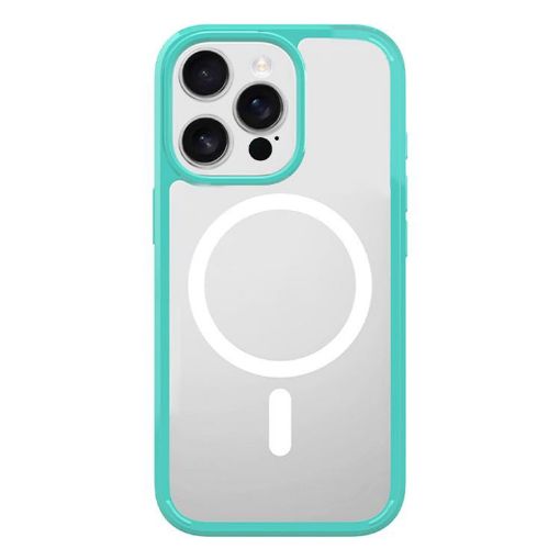 iPhone 15 Pro Kalebol Clear MagSafe Shockproof Case - Green - 1