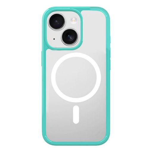 Clear Green MagSafe Shockproof Phone Case for iPhone 15 - 1