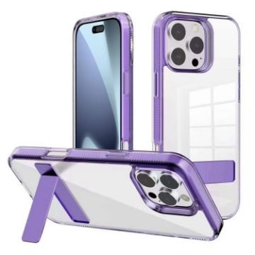 iPhone 17 Pro Max Kalebol Clear Purple Acrylic TPU Phone Case - 1
