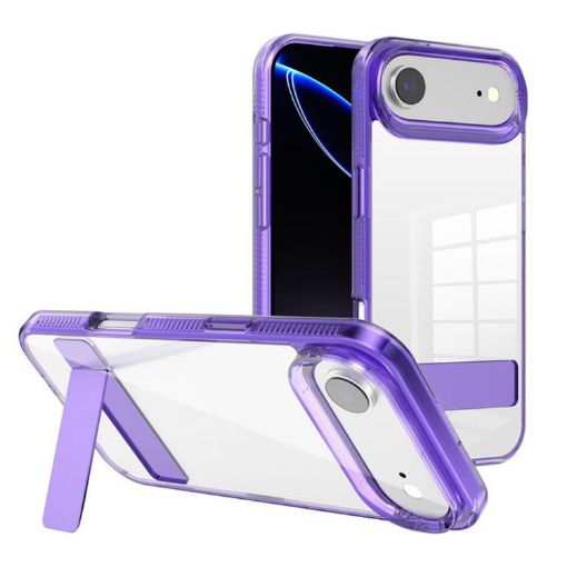 iPhone 17 Air Kalebol Clear Acrylic TPU Case (Purple) - 1