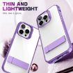 iPhone 16 Plus Kalebol Holder Clear Acrylic TPU Case (Blue) - 3