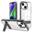 iPhone 14 Plus Kalebol Holder Clear Acrylic TPU Case (Black) - 1