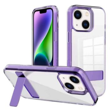 iPhone 14 Kalebol Purple Clear Acrylic TPU Phone Case Holder - 1