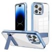 iPhone 14 Pro Max Clear Acrylic TPU Case (Blue) Kalebol Holder - 1