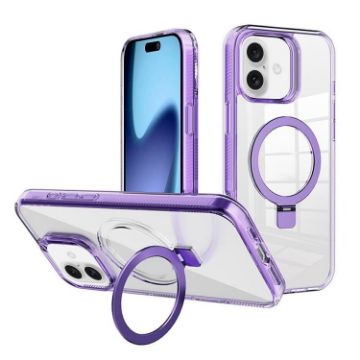iPhone 17 Kalebol Purple MagSafe Holder Clear TPU Case - 1