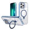 iPhone 13 Pro Max Clear TPU Case with MagSafe Holder - Blue - 1