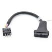 2pcs USB3.0 Adapter Cable: 9 Pin Male to 20 Pin Female Connector - 1
