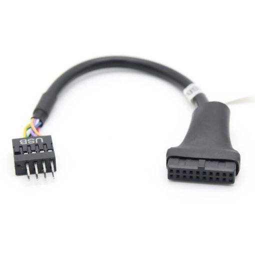 2pcs USB3.0 Adapter Cable: 9 Pin Male to 20 Pin Female Connector - 1