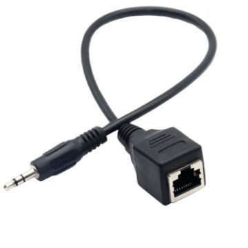 3.5mm Male to RJ45 Female Adapter Cable for Thunderstone (Black) - 1