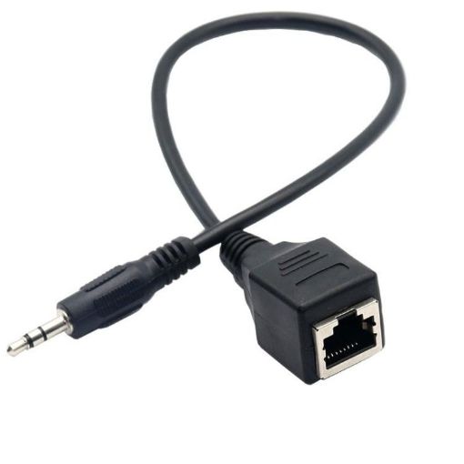 3.5mm Male to RJ45 Female Adapter Cable for Thunderstone (Black) - 1