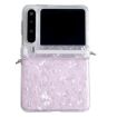 Huawei Pura X Pink Phone Case with Side Buckle and Shell Texture - 1