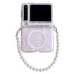 Huawei Pura X Pink MagSafe Case with Bracelet & Shell Texture - 1