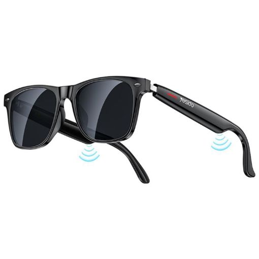 Yesido IO35 Smart Music Glasses, IP54 Waterproof, BT Call, Black - 1