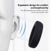 Protein Leather Flannel Earpads for Philips SHP9500 (1 Pair, Black) - 4