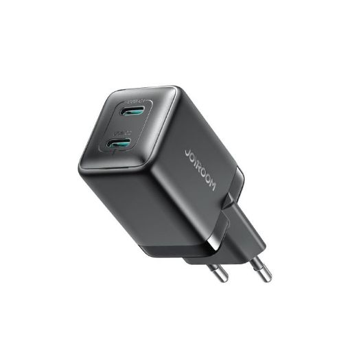 JOYROOM TCG17 45W GaN Dual USB-C Mini Charger EU Plug - Black - 1