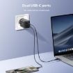JOYROOM TCG17 45W GaN Dual USB-C Mini Charger EU Plug - Black - 5