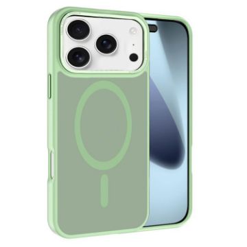 iPhone 17 Pro Matcha Green Metal Lens Frame MagSafe Case - 1