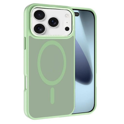 iPhone 17 Pro Matcha Green Metal Lens Frame MagSafe Case - 1