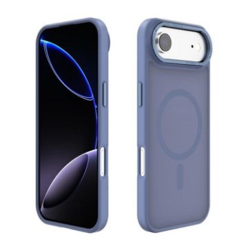iPhone 17 Air Kalebol Metal Lens Frame Frosted PC Case Sierra Blue - 1
