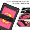 Galaxy Tab A7 10.4 (2020) Shockproof Case with Holder - Black Rose Red - 4