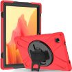 Samsung Galaxy Tab A7 2020 360 Red Case with Holder & Strap - 1