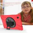 Samsung Galaxy Tab A7 2020 360 Red Case with Holder & Strap - 3