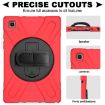 Samsung Galaxy Tab A7 2020 360 Red Case with Holder & Strap - 5