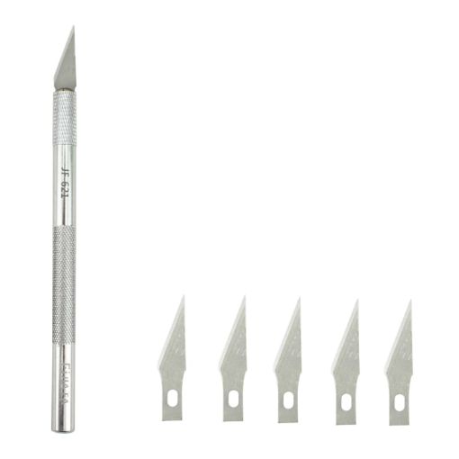 JIAFA JF-621 Metal Carving Knife Phone Repair Tool with 6 Blades - 1