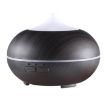 Wood Grain 10W Aromatherapy Humidifier with LED Light, 150mL (Black) - 2