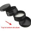 4-Layer 40mm Black Zinc Alloy Herb & Tobacco Grinder - 6